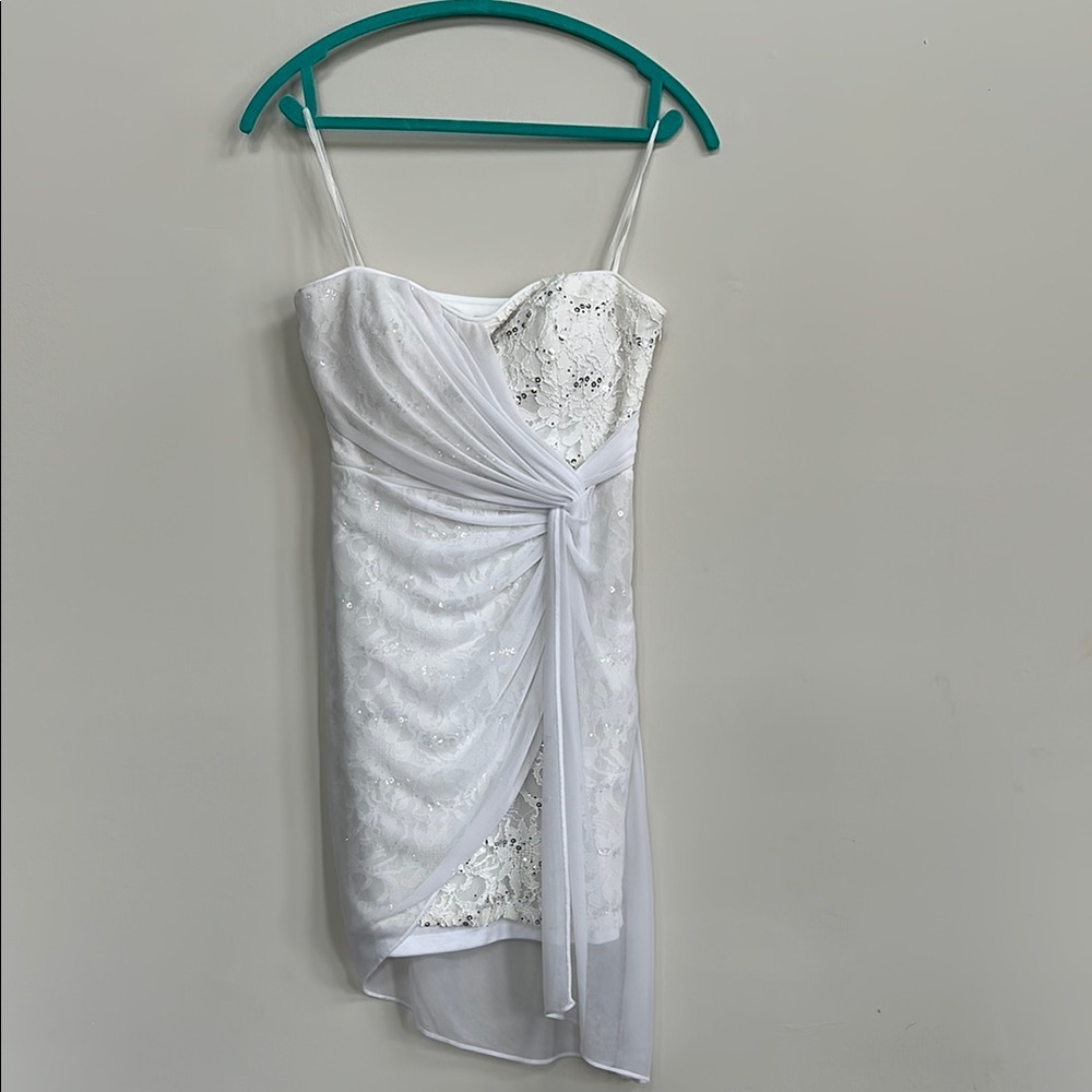 White Lace Dress by Jump Apparel
